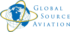 A logo of global source aviation